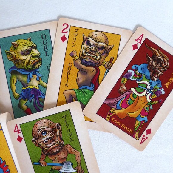 NEW ARMY OF STRANGE BEASTS MONSTERS ODDITY ILLUSTRATION PLAYING CARDS - Picture 6 of 9